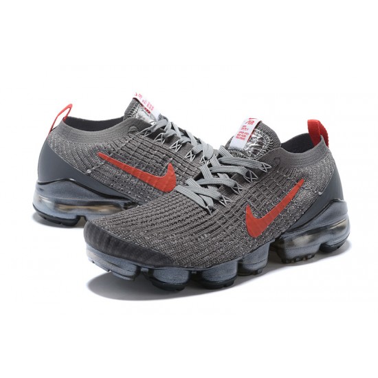 PK Women/Men Shoes Nike Air VaporMax Flyknit 3 Grey Red CT1270-001