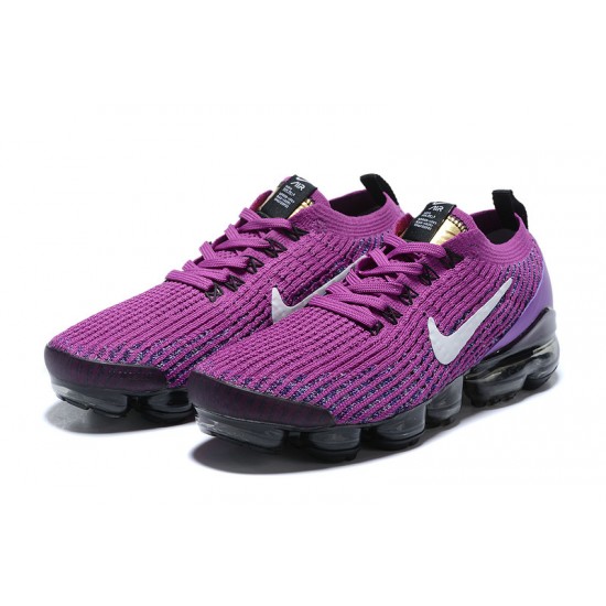 PK Women/Men Shoes Nike Air VaporMax Flyknit 3 Purple Black AJ6900-502