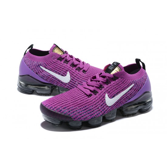 PK Women/Men Shoes Nike Air VaporMax Flyknit 3 Purple Black AJ6900-502