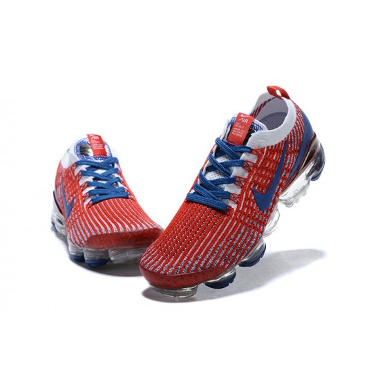 PK Women/Men Shoes Nike Air VaporMax Flyknit 3 Red Blue CW5585-100