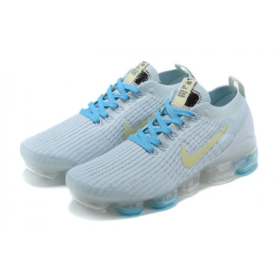 PK Women/Men Shoes Nike Air VaporMax Flyknit 3 White Blue AJ6910-500