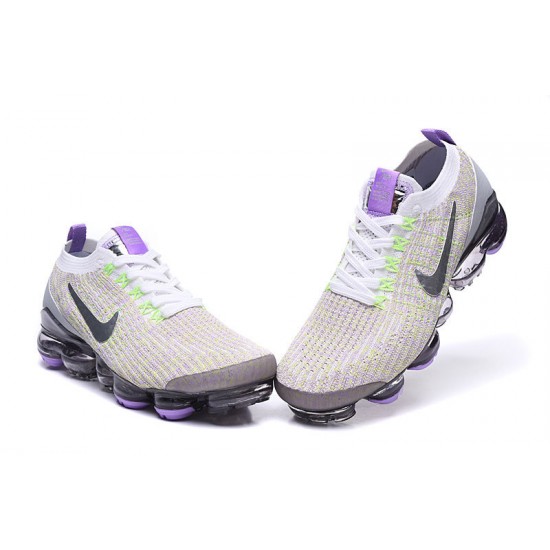 PK Women/Men Shoes Nike Air VaporMax Flyknit 3 White Purple AJ6900-102