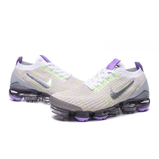 PK Women/Men Shoes Nike Air VaporMax Flyknit 3 White Purple AJ6900-102