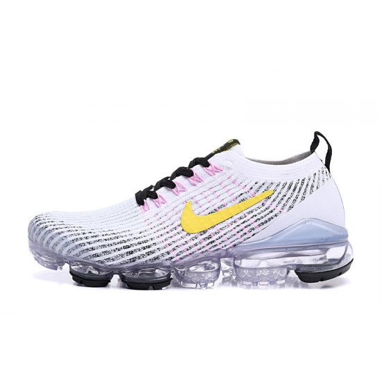 PK Women/Men Shoes Nike Air VaporMax Flyknit 3 White Yellow AJ6900-103