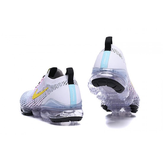 PK Women/Men Shoes Nike Air VaporMax Flyknit 3 White Yellow AJ6900-103