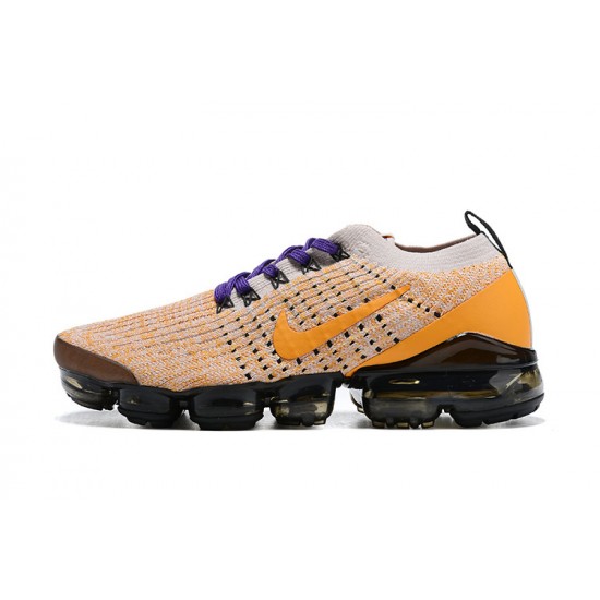 PK Women/Men Shoes Nike Air VaporMax Flyknit 3 Yellow Purple AJ6900-222