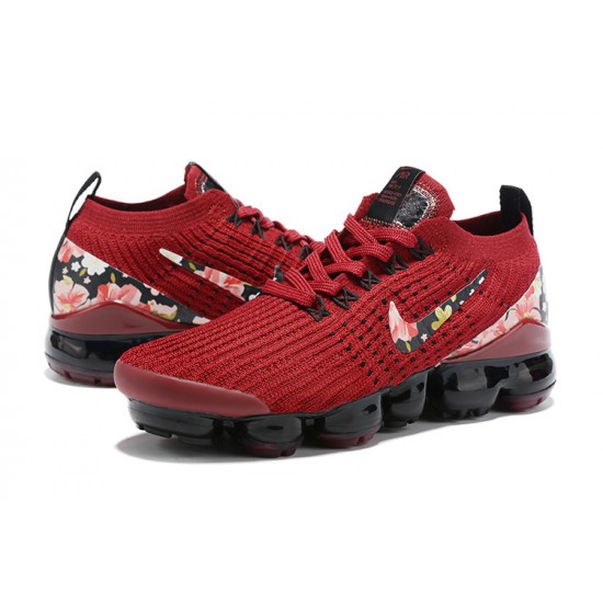 PK Women Shoes Nike Air VaporMax Flyknit 3 Red Black CT1274 -600