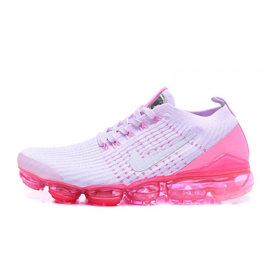 PK Women Shoes Nike Air VaporMax Flyknit 3 White Pink AJ6910-005