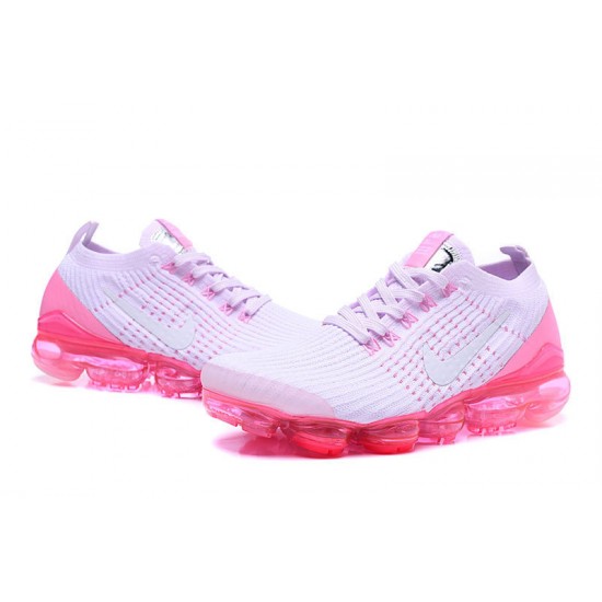 PK Women Shoes Nike Air VaporMax Flyknit 3 White Pink AJ6910-005