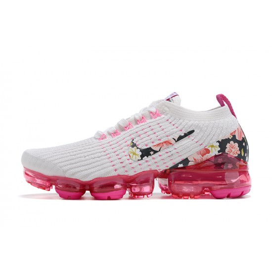 PK Women Shoes Nike Air VaporMax Flyknit 3 White Pink AJ6910-601