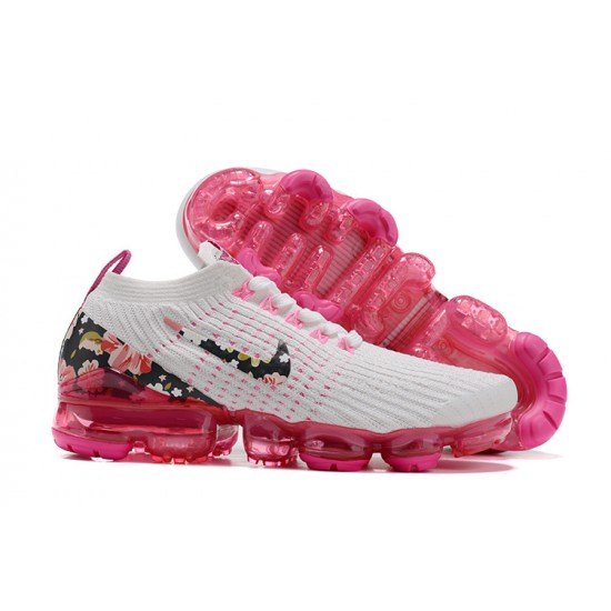 PK Women Shoes Nike Air VaporMax Flyknit 3 White Pink AJ6910-601