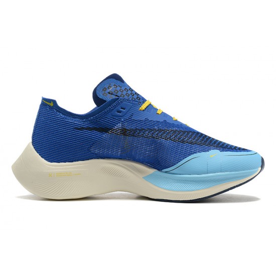 PK Men Shoes Nike ZoomX VaporFly NEXT Blue Yellow 