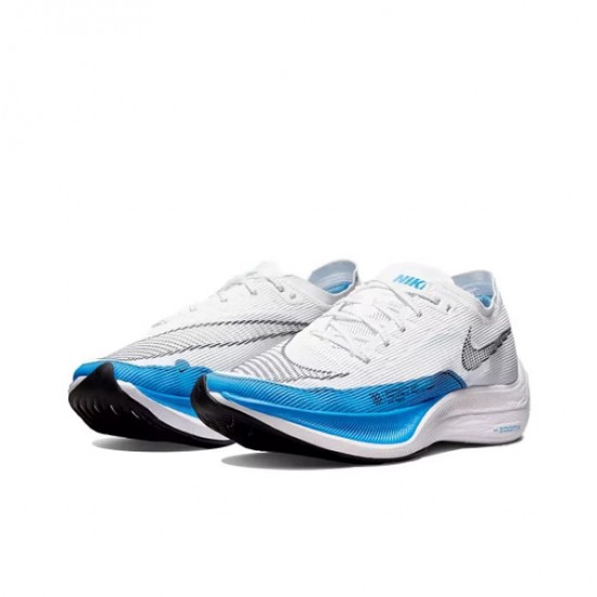 PK Women/Men Shoes Nike ZoomX VaporFly NEXT White and Blue 