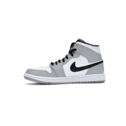 PK Shoes Jordan 1 Mid Light Smoke Jordan Gray 554724 092