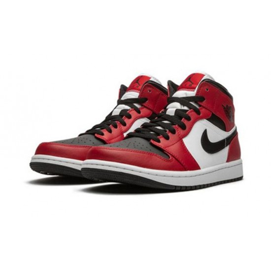 PK Shoes Jordan 1 Mid Chicago Black Toe Jordan BLACK 554724 069