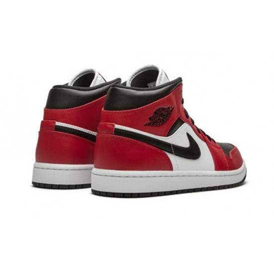 PK Shoes Jordan 1 Mid Chicago Black Toe Jordan BLACK 554724 069