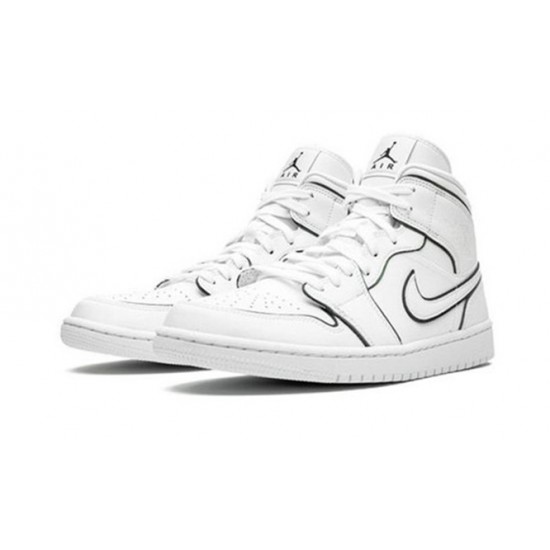 PK Shoes Jordan 1 Mid Iridescent Reflective White Jordan White CK6587 100