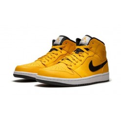 PK Shoes Jordan 1 Mid Taxi Yellow UNIVERSITY GOLD Jordan GOLD 554724 700