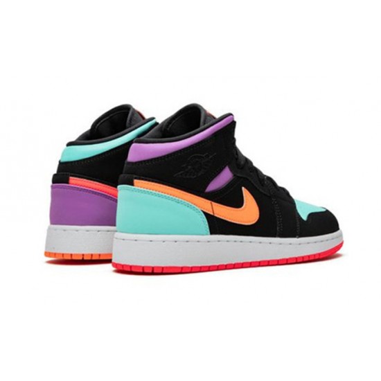 PK Shoes Jordan 1 Mid Candy Jordan Black 554725 083