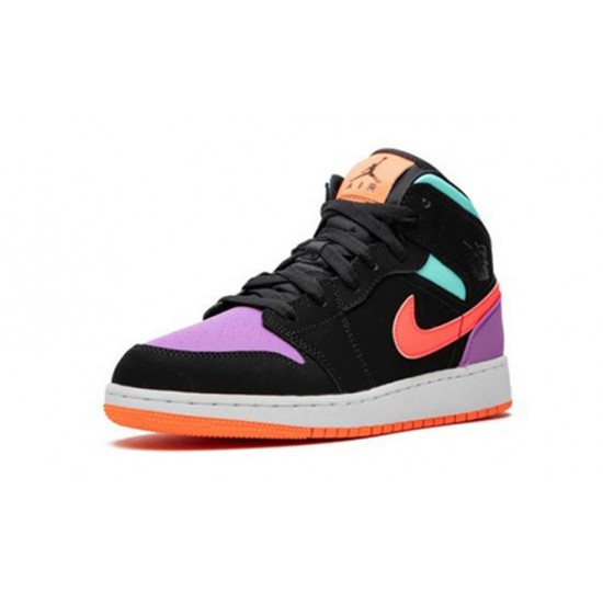 PK Shoes Jordan 1 Mid Candy Jordan Black 554725 083