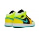 PK Shoes Jordan 1 Mid GS Aurora Green Optic-Yellow Jordan Green BQ6931 037