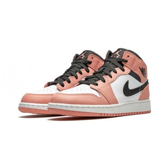 PK Shoes Jordan 1 Mid Pink Quartz PINK QUARTZ/DK SMOKE Jordan PINK 555112 603