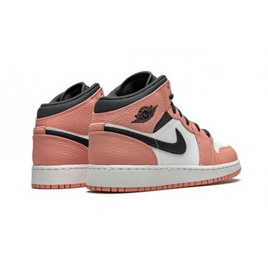 PK Shoes Jordan 1 Mid Pink Quartz PINK QUARTZ/DK SMOKE Jordan PINK 555112 603