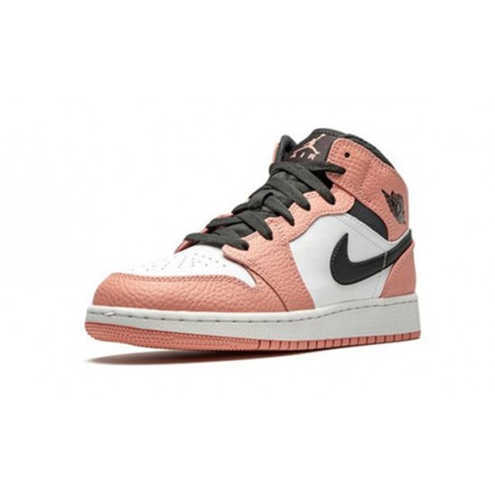 PK Shoes Jordan 1 Mid Pink Quartz PINK QUARTZ/DK SMOKE Jordan PINK 555112 603