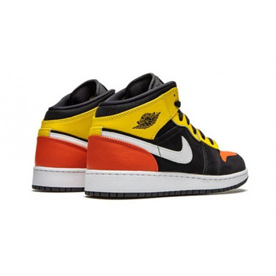 PK Shoes Jordan 1 Mid SE (GS) BLACK/TEAM ORANGE-AMARILLO Jordan BLACK BQ6931 087