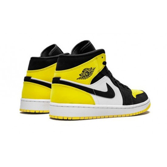 PK Shoes Jordan 1 Mid Yellow Toe Jordan BLACK 852542 071