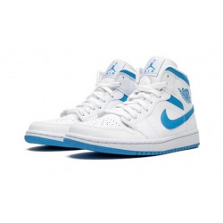 PK Shoes Jordan 1 Mid Sail Light Blue UNIVERSITY BLUE Jordan BLUE BQ6472 114