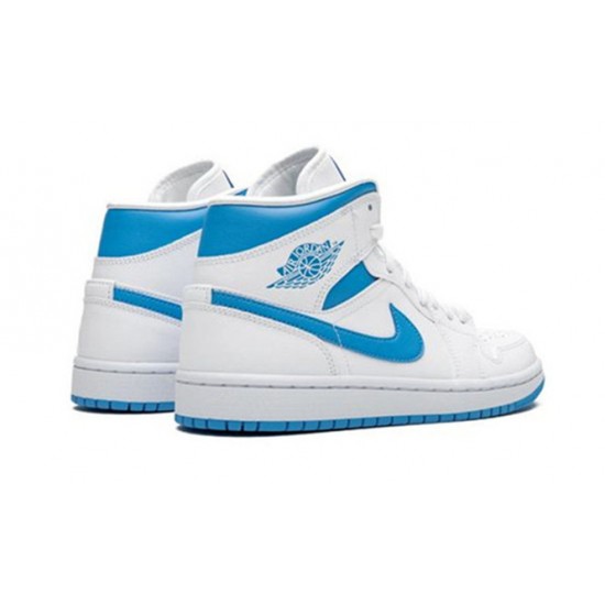 PK Shoes Jordan 1 Mid Sail Light Blue UNIVERSITY BLUE Jordan BLUE BQ6472 114