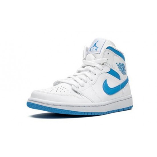 PK Shoes Jordan 1 Mid Sail Light Blue UNIVERSITY BLUE Jordan BLUE BQ6472 114