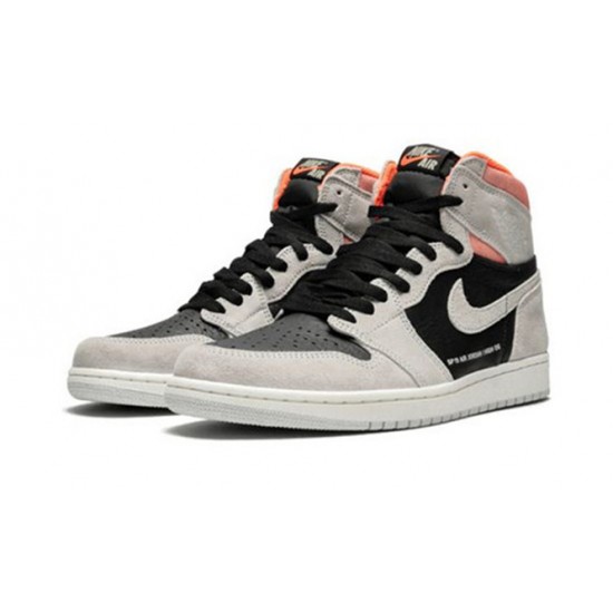 PK Shoes Jordan 1 High OG Neutral Grey Hyper Crimson NEUTRAL GREY Jordan GREY 555088 018