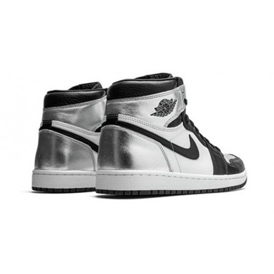 PK Shoes Jordan 1 High Silver Toe BLACK/METALLIC SILVER-WHITE-BL Jordan BLACK CD0461 001