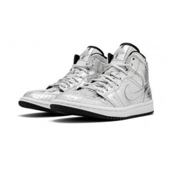 PK Shoes Jordan 1 Mid Disco ball Jordan METALLIC SILVER CU9304 001