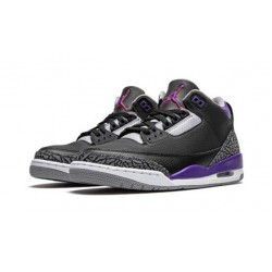 PK Shoes Jordan 3 Court Purple Black Cement Jordan BLACK CT8532 050