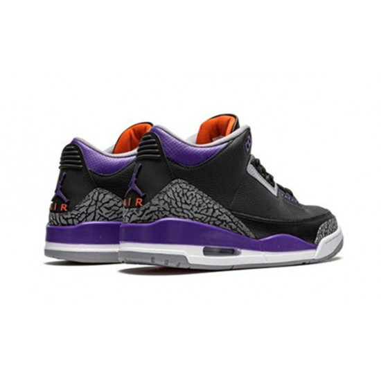 PK Shoes Jordan 3 Court Purple Black Cement Jordan BLACK CT8532 050