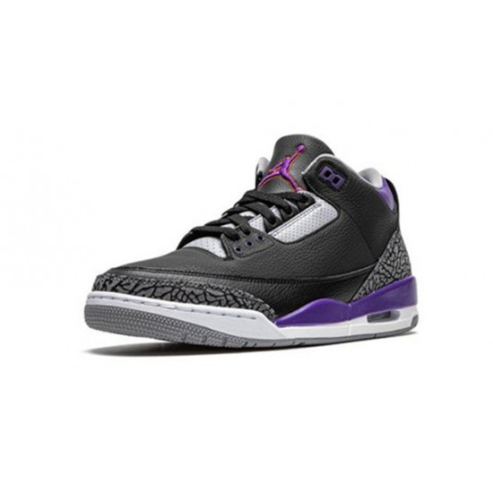 PK Shoes Jordan 3 Court Purple Black Cement Jordan BLACK CT8532 050