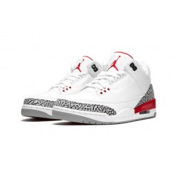 PK Shoes Jordan 3 Hall of Fame WHITE/FIRE RED Jordan WHITE 136064 116