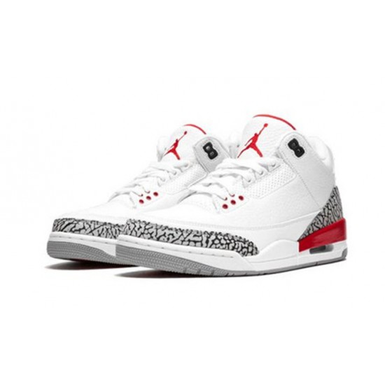 PK Shoes Jordan 3 Hall of Fame WHITE/FIRE RED Jordan WHITE 136064 116