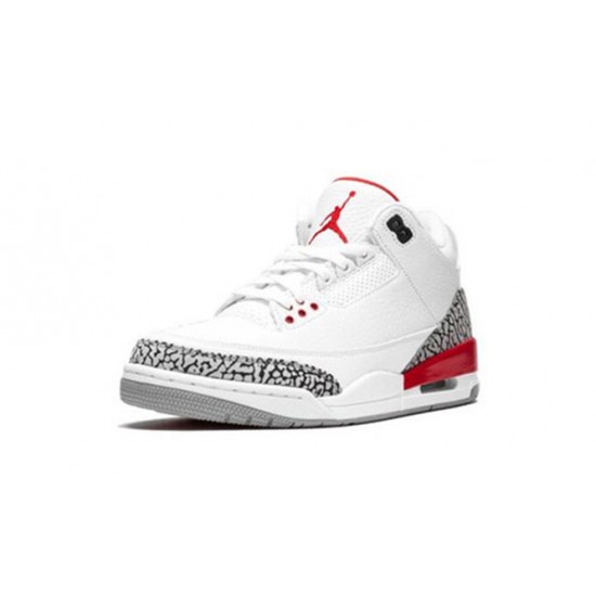 PK Shoes Jordan 3 Hall of Fame WHITE/FIRE RED Jordan WHITE 136064 116