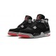 PK Shoes Jordan 4 Bred BLACK/CEMENT  GREY Jordan BLACK 308497 060