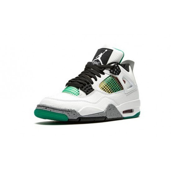 PK Shoes Jordan 4 Rasta &Lucid Green Jordan WHITE AQ9129 100