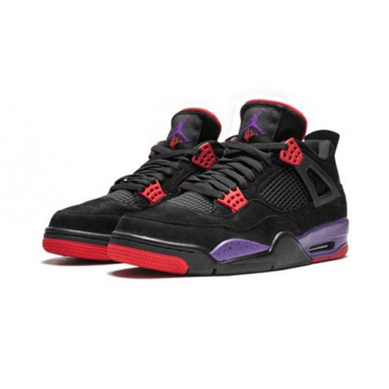 PK Shoes Jordan 4 Retro Raptors BLACK/COURT PURPLE Jordan BLACK AQ3816 056