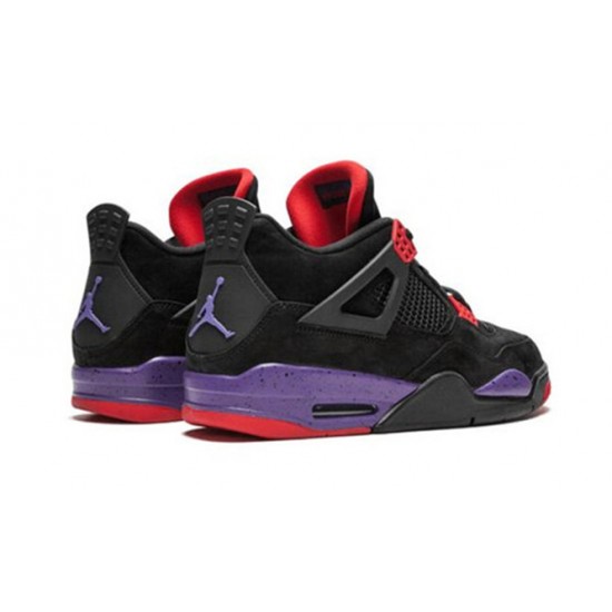 PK Shoes Jordan 4 Retro Raptors BLACK/COURT PURPLE Jordan BLACK AQ3816 056