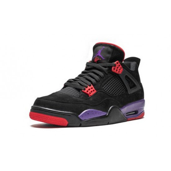 PK Shoes Jordan 4 Retro Raptors BLACK/COURT PURPLE Jordan BLACK AQ3816 056