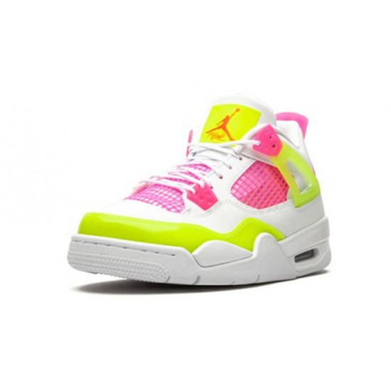 PK Shoes Jordan 4 Retro White Lemon Pink WHITE Jordan WHITE CV7808 100