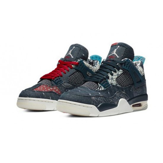 PK Shoes Jordan 4 Sashiko Jordan DEEP OCEAN CW0898 400