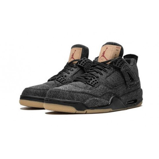 PK Shoes Jordan 4 X Levis Black Jordan Black AO2571 001